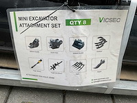 Vicsec qty8 graafbakken set voorladers en accessoires - afbeelding 8 van  16