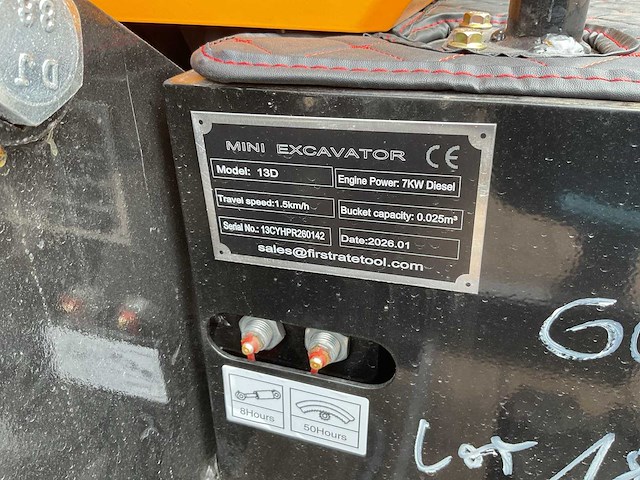Vicsec vc13d geel minigraafmachine - afbeelding 20 van  22
