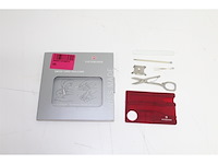 Victorinox swisscard nailcare multitool 13 functies transparant rood - afbeelding 3 van  3