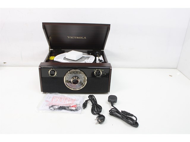 Victrola empire junior 4-in-1 bluetooth turntable music centre expresso - afbeelding 4 van  4