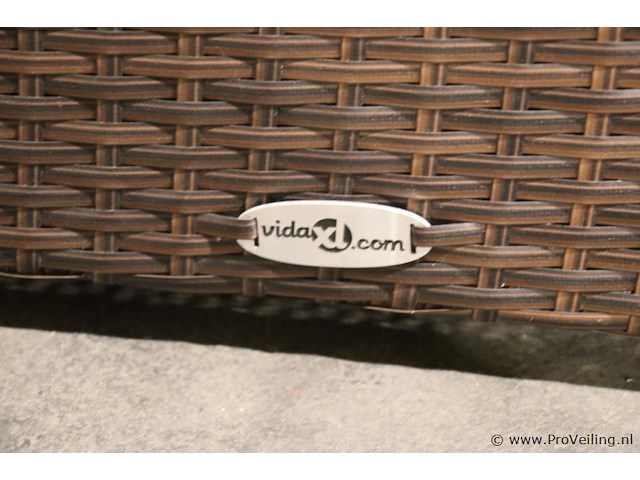 Vidaxl loungeset incl. tafel & kussens - 280x140cm - afbeelding 3 van  8