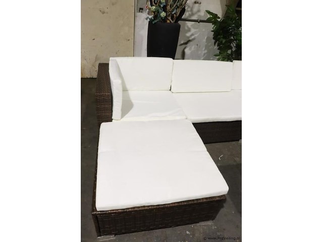 Vidaxl loungeset incl. tafel & kussens - 280x140cm - afbeelding 4 van  8