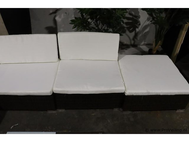 Vidaxl loungeset incl. tafel & kussens - 280x140cm - afbeelding 5 van  8