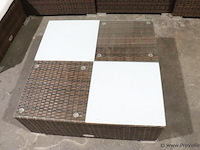 Vidaxl loungeset incl. tafel & kussens - 280x140cm - afbeelding 6 van  8