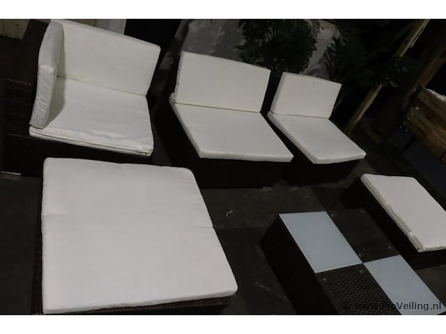 Vidaxl loungeset incl. tafel & kussens - 280x140cm - afbeelding 8 van  8