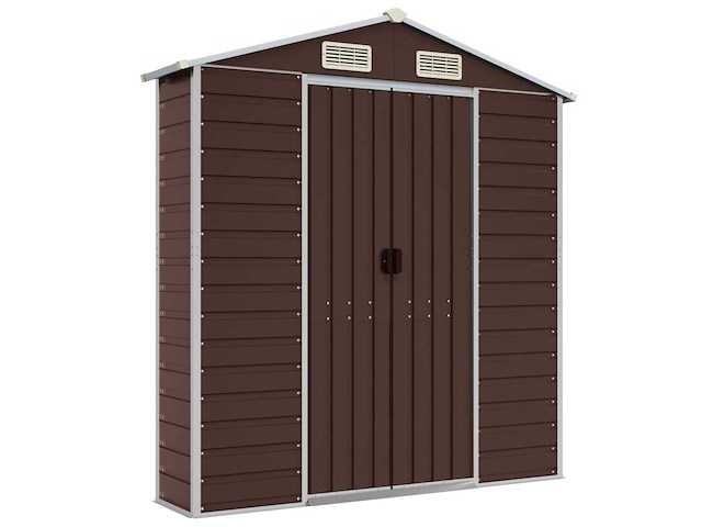 Vidaxl metalen muurkast bruin - 40x191x198 cm - afbeelding 1 van  2