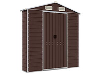Vidaxl metalen muurkast bruin - 40x191x198 cm - afbeelding 1 van  2