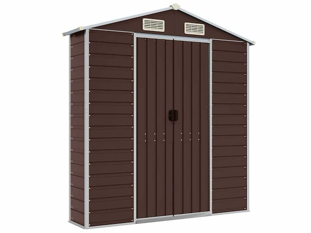Vidaxl metalen muurkast bruin - 40x191x198 cm - afbeelding 1 van  2