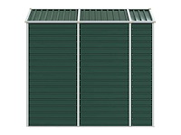 Vidaxl metalen tuinschuur groen - 215x191x198 cm - afbeelding 2 van  3