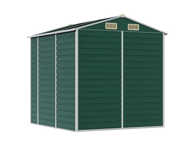 Vidaxl metalen tuinschuur groen - 215x191x198 cm - afbeelding 5 van  7