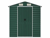 Vidaxl metalen tuinschuur groen - 215x191x198 cm - afbeelding 3 van  9