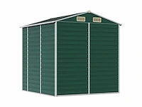 Vidaxl metalen tuinschuur groen - 215x191x198 cm - afbeelding 7 van  9