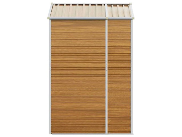 Vidaxl metalen tuinschuur hout - 130x191x198 cm - afbeelding 7 van  10