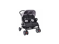 Vidaxl tweelingwagen staal grijs en zwart - afbeelding 1 van  3