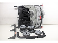 Vidaxl tweelingwagen staal grijs en zwart - afbeelding 2 van  3