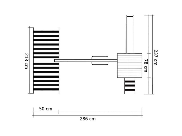 Vidaxl vrijstaand speeltoestel - 286x237x218 cm - afbeelding 1 van  1