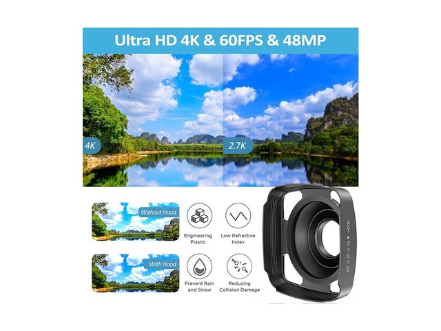 Videocamera 4k 60fps wifi hd 48mp webcam ir nachtzicht - afbeelding 3 van  4