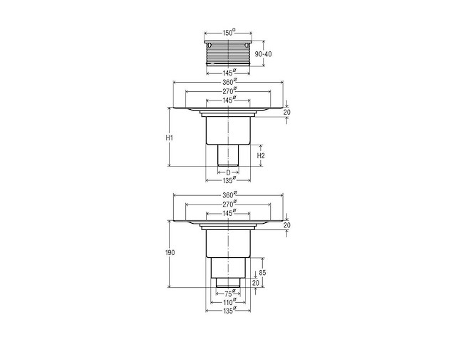 Viega advantix 150mm 557 188 vloerafvoer - afbeelding 2 van  4