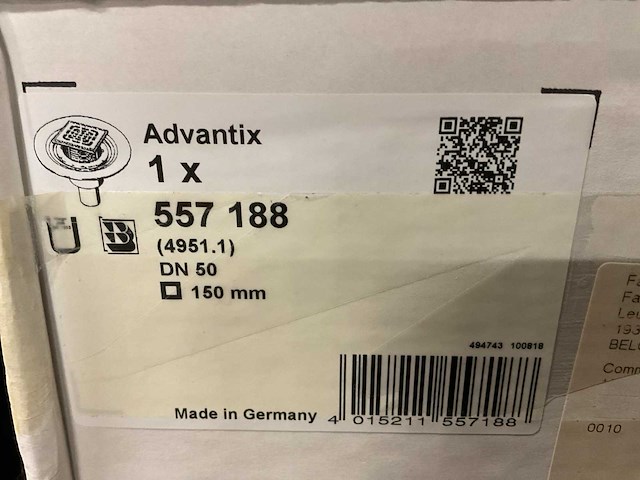 Viega advantix 150mm 557 188 vloerafvoer - afbeelding 4 van  4
