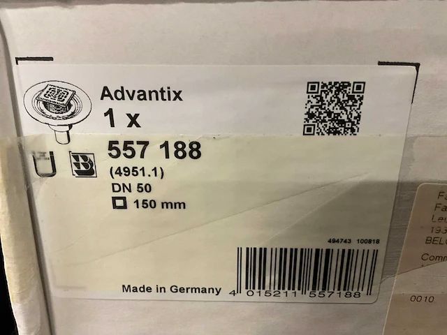 Viega advantix 150mm 557 188 vloerafvoer - afbeelding 4 van  4