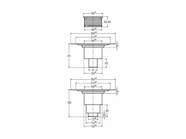 Viega advantix 150mm 557 188 vloerafvoer - afbeelding 2 van  4