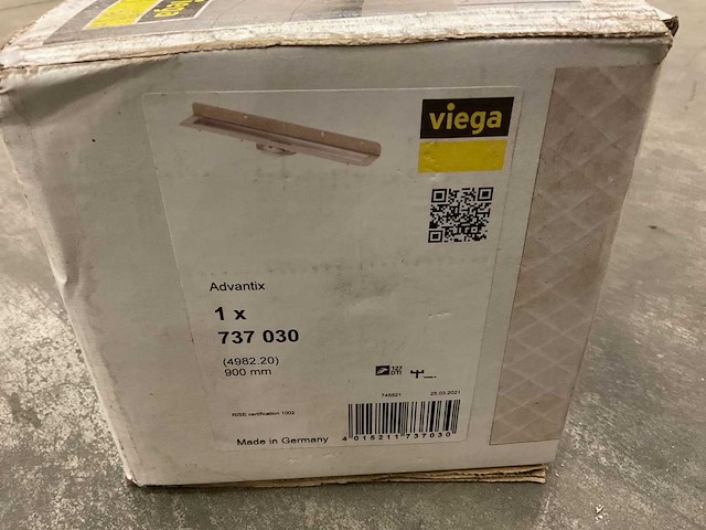 Viega advantix 900mm 737 030 wand douchegoot basiselement - afbeelding 3 van  3
