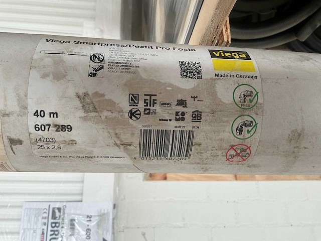 Viega smartpress/pexfit pro fosta 40m 607289 buis wit - afbeelding 3 van  3