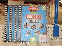 Vier boosterpacks marbel racetrax.