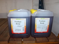 Vier cans framboos siroop corvo. 5 liter. - afbeelding 1 van  2