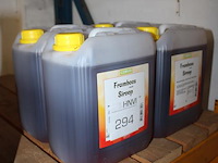 Vier cans framboos siroop corvo. 5 liter. - afbeelding 2 van  2