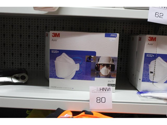 Vier dozen 3m stofmaskers type ffp2. 10 stuks per doos - afbeelding 1 van  2