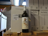 Vier dozen droge witte wijn carabinera. 24 flessen.