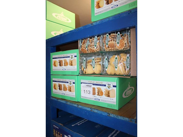 Vier dozen koekjesmelange hoppe. ca. 178 stuks per doos. tht 28-10-2026. - afbeelding 2 van  2