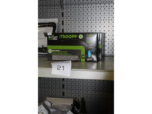 Vier dozen showa handschoenen zwart type 7500pf. 1 doos maat xl en 3 dozen maat m - afbeelding 1 van  2