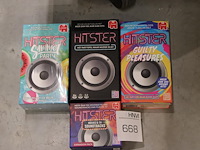 Vier hitster spellen in diverse uitvoeringen.