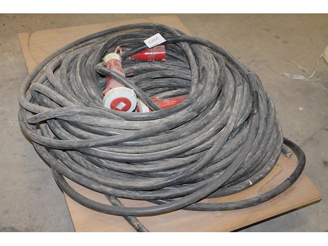 Vier krachtstroomverlengkabels 5 x 10 mm2. - afbeelding 3 van  3