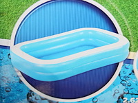 Vier opblaasbare zwembaden bestway blauw rechthoekig, 262 cm x 175 cm x 51cm. - afbeelding 3 van  3