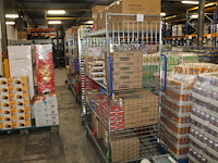 Vier orderpick-karren met 4 etages en afmeting 192 x 62 x 182 cm. - afbeelding 1 van  2