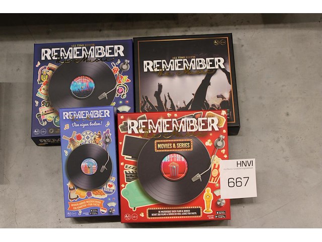 Vier remember the music spellen in diverse uitvoeringen. - afbeelding 1 van  1