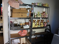 Vier stellingen. exluief inhoud. afmeting 90 x 40 x 180 cm. - afbeelding 2 van  2