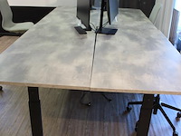 Vier verrijdbare en opklapbare werktafels in hoogte verstelbaar. afmeting 160 x 80 cm. - afbeelding 3 van  3