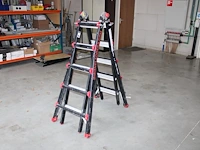 Vierdelige trap/ladder big one ladders met 4 x 5 treden