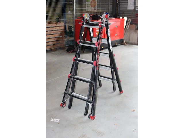Vierdelige trap/ladder big one ladders met 4 x 5 treden - afbeelding 2 van  2
