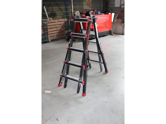 Vierdelige trap/ladder big one ladders met 4 x 5 treden - afbeelding 2 van  2