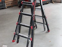 Vierdelige trap/ladder big one ladders met 4 x 5 treden - afbeelding 2 van  2