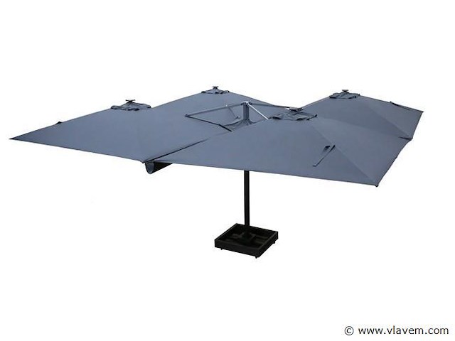 Vierdubbele hangende parasol donkergrijs (4 * 300x300cm) - afbeelding 1 van  10