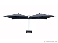 Vierdubbele hangende parasol donkergrijs (4 * 300x300cm) - afbeelding 3 van  10