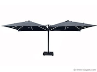 Vierdubbele hangende parasol donkergrijs (4 * 300x300cm) - afbeelding 7 van  10
