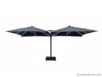 Vierdubbele hangende parasol taupe (4 * 300x300cm) - afbeelding 7 van  10