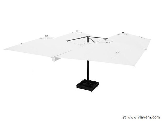 Vierdubbele hangende parasol wit (4 * 300x300cm) - afbeelding 1 van  10